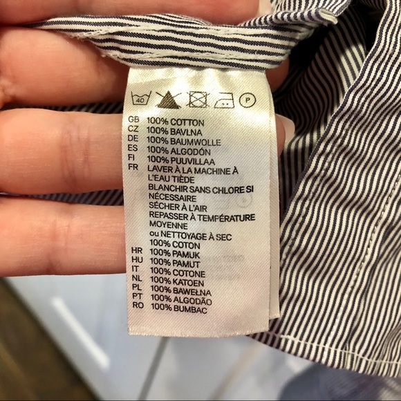 💚3 /$35, H&M Striped Dress Shirt, GUC - Picture 7 of 9